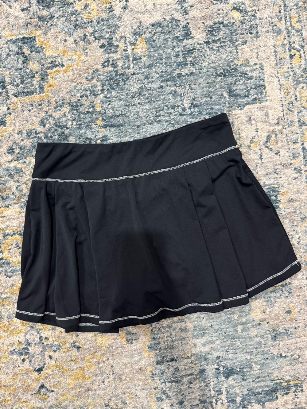 Fila Black Skater Skirt with Contrast Stitching